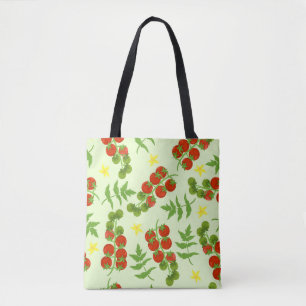 Nahtloses Tomatenmuster. Pflanzendruck. Vintag  Tasche