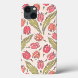 Nahtloses Tulip Floral Pattern - Vintag botanisch Case-Mate iPhone Hülle