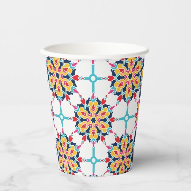 Nahtloses türkisches Design Pappbecher (Vorderseite)