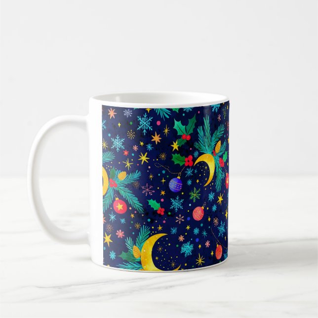 Nahtloses Twinkle Starry Night Muster Kaffeetasse (Links)