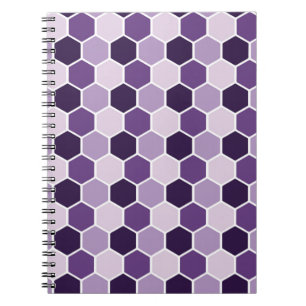 Nahtloses ultraviolettes Hexagon-Muster. Honigwabe Notizblock