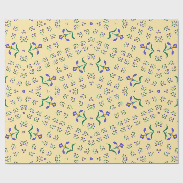 nahtloses Vektormuster Blumen Design  Geschenkpapier (Flach)