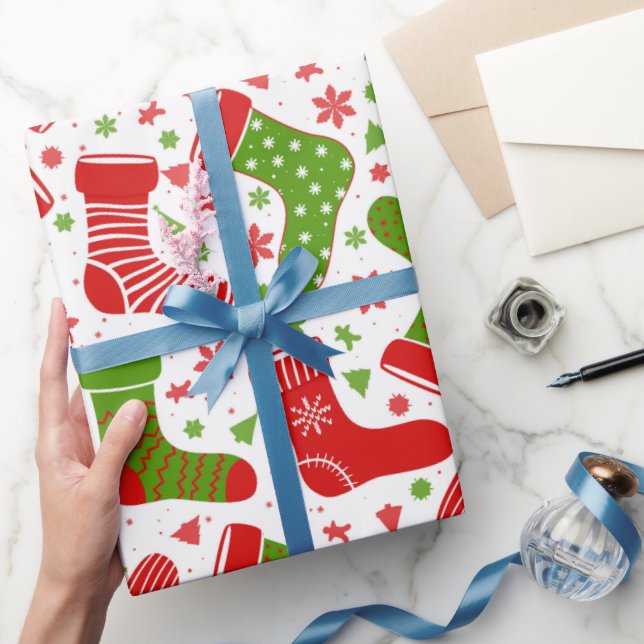 Nahtloses Vektormuster mit anderen Weihnachtsgesch Geschenkpapier (Schenken)