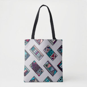 Nahtloses Vintages Muster. geometrischer Hintergru Tasche