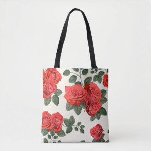 Nahtloses Vintages Muster mit Rose Tasche