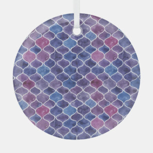 Nahtloses Violett-Muster Ornament Aus Glas