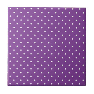 Nahtloses violettes Hintergrund-Polka-Punkt-Muster Fliese