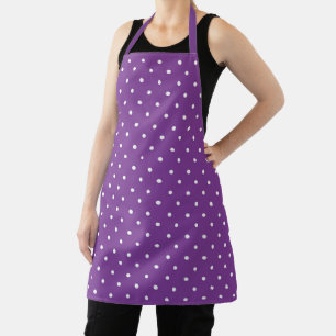 Nahtloses violettes Hintergrund-Polka-Punkt-Muster Schürze
