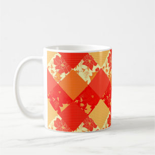 Nahtloses Weihnachten Patchwork-Patches-Muster geo Kaffeetasse