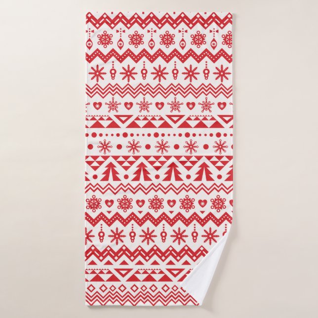 nahtloses Weihnachtsmuster Badehandtuch (Badehandtuch)