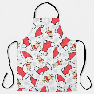 Nahtloses Weihnachtsmuster, festliches Design. Schürze