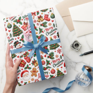 Nahtloses Weihnachtsmuster-Wrap-Papier Geschenkpapier