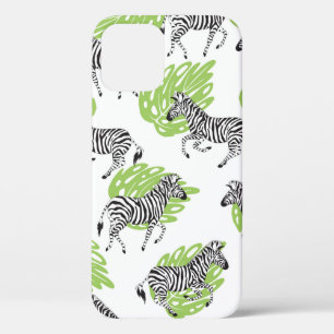 Nahtloses weißes Muster mit Zebras. Darstellung Case-Mate iPhone Hülle