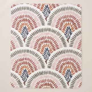 Nahtloses welliges Muster. Seigaiha-Design im Polk Sherpadecke