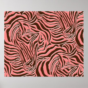 Nahtloses Zebra-Druckmuster Poster