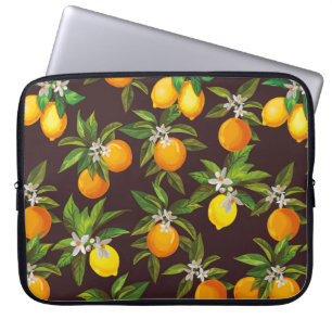 Nahtloses Zitrusmuster. Vintage Keule Laptopschutzhülle
