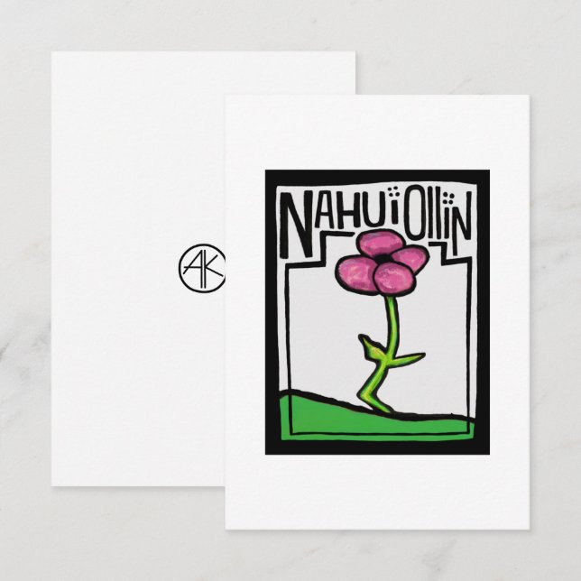 NAHUI OLLIN DANKESKARTE (Vorne/Hinten)