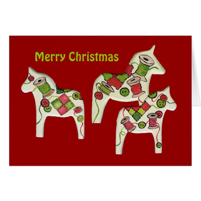 Nähweihnachtskarte (Vorderseite (Horizontal))