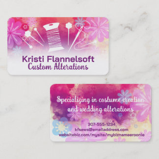 Nähzubehör Schneiderin Quilter Visitenkarte