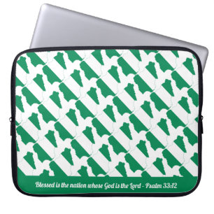 Naija NIGERIA FLAG Custom Scripting Laptop Laptopschutzhülle