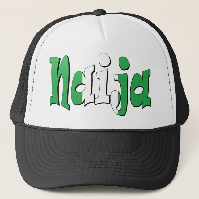 Naija (nigerische Flagge) Truckerkappe (Vorderseite)