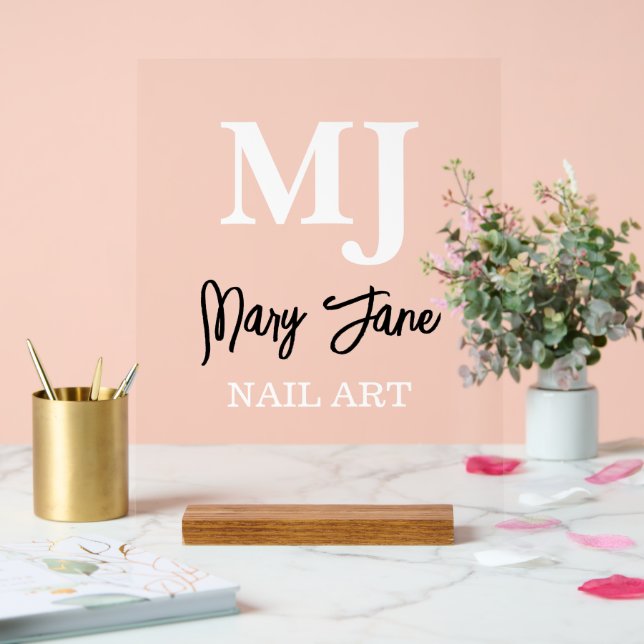 Nail Art Elegant Acrylschild (Hochzeit)