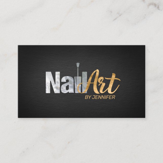 Nail Art Logo mit Ernennung  Visitenkarte (Vorderseite)