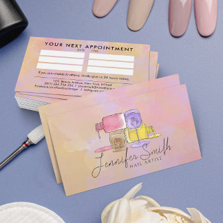 Nail Artist - Aquarellmaler Kunst Visitenkarte
