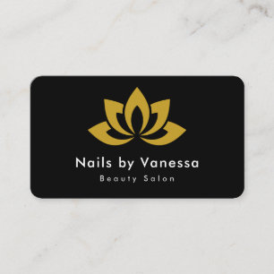 Nail Artist Beauté Salon Carte de visite noir