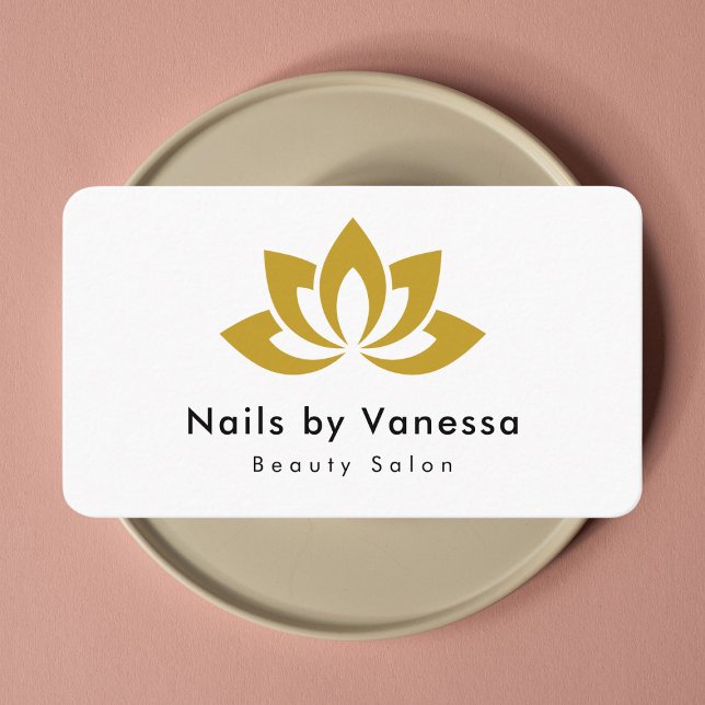 Nail Artist Beauty Salon Elegante Business Card Visitenkarte (Von Creator hochgeladen)