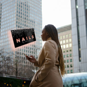 Nail Artist Black Tropfens Beruflicher Glitzer Ros Visitenkarte