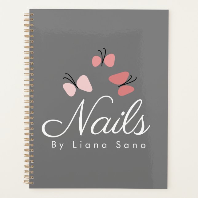 Nail Artist Butterfys Terminplaner Planer (Vorderseite)