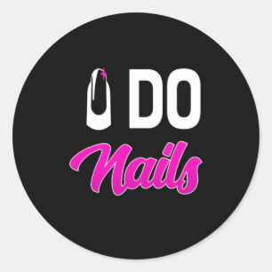 Nail Artist Do Nails Runder Aufkleber