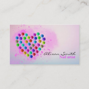 Nail Artist/Heart of Nail Polish Visitenkarte