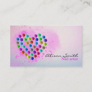 Nail Artist/Heart of Nail Polish Visitenkarte
