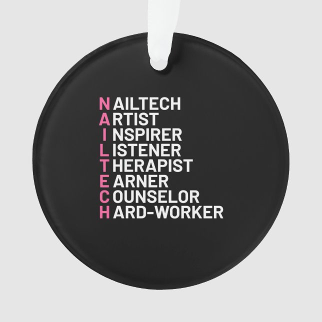 Nail Artist Inspirer Ornament (Vorderseite)