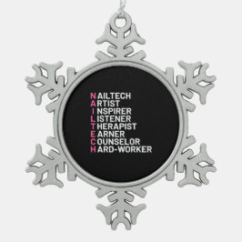 Nail Artist Inspirer Schneeflocken Zinn-Ornament