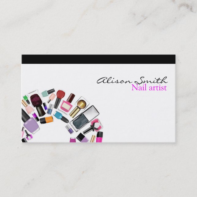 Nail Artist/Nail Polish circle Visitenkarte (Vorderseite)