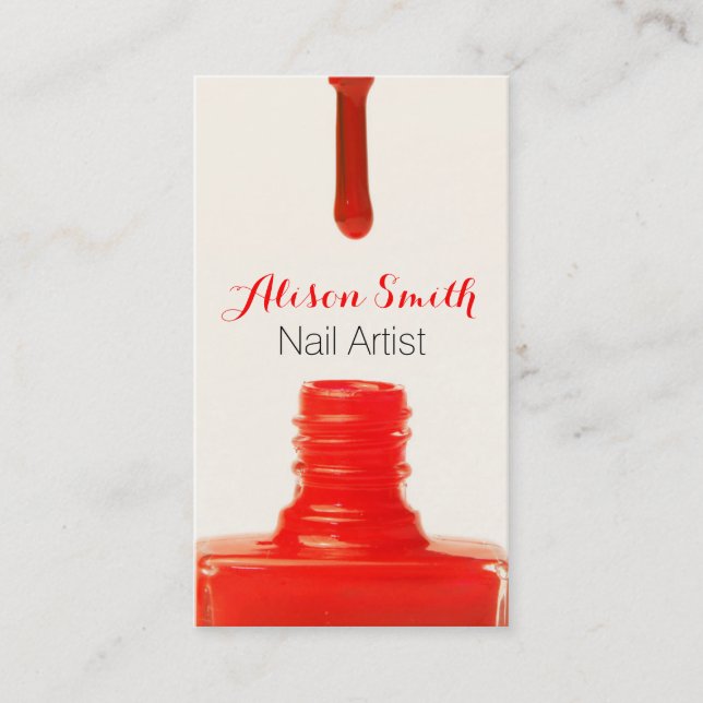 Nail Artist/Nail Polish Visitenkarte (Vorderseite)