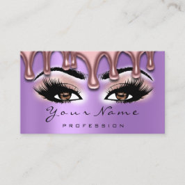 Nail Artist Nails Lash Makeup Pink Lila Brown Visitenkarte