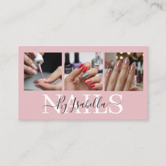  Nail Artist Studio Photo Typography Visitenkarte