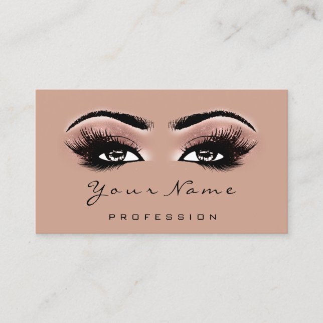 Nail Artist Studio Tropfen Rose Lashes Makeuws Visitenkarte (Vorderseite)