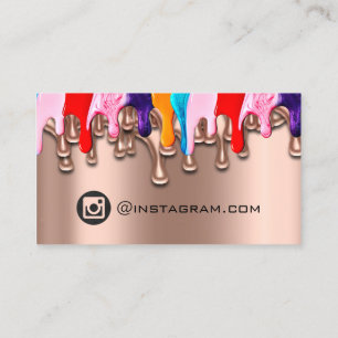 Nail Artist Studio Tropfen Rose Wax IG Social Make Visitenkarte