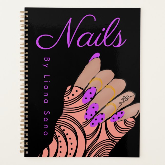 Nail Artist Tattoo Hand Terminplaner Planer (Vorderseite)