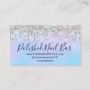 Nail Artist Tropfen Holographic Diamond Visitenkarte