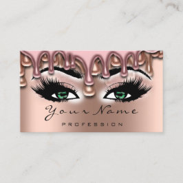 Nail Artist Wax Tropfens Rose Lash Makeup Rosa Grü Visitenkarte