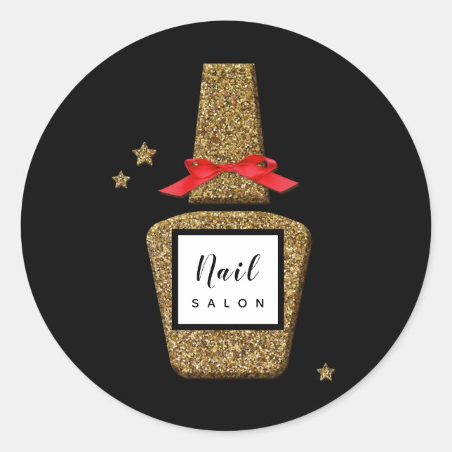 NAIL MAIL! Nagel-Stylist-Aufkleber Runder Aufkleber (Vorderseite)