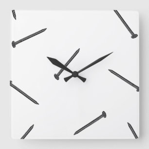nail pattern quadratische wanduhr