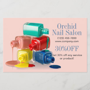 Nail Polish Esthetician Nail Salon Preisliste Flyer
