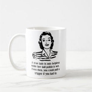 Nail Polish Helpless Funny Mug Kaffeetasse